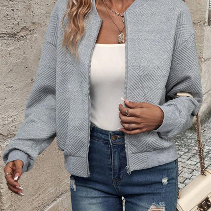 Women's Baseball Collar Zip Jacket
