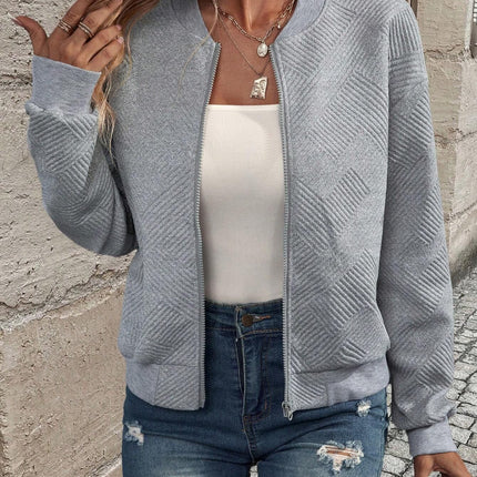 Women's Baseball Collar Zip Jacket