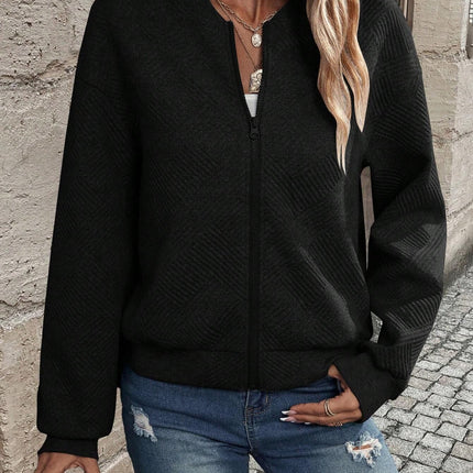 Women's Baseball Collar Zip Jacket