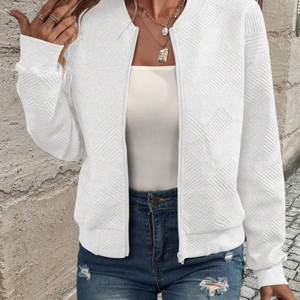 Women's Baseball Collar Zip Jacket
