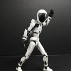 Astronaut presents gesture + hammer-wrench-pistol + Backpack(3D printing, spell the finished product hair)