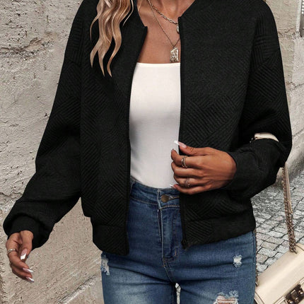 Women's Baseball Collar Zip Jacket