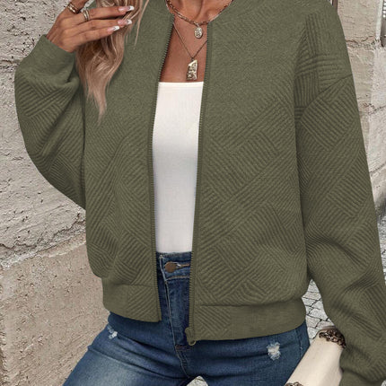 Women's Baseball Collar Zip Jacket