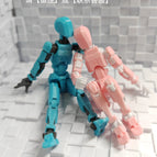 Random color two dolls [color does not repeat] gift gesture +8 Weapons(3D printing, spell the finished product hair)