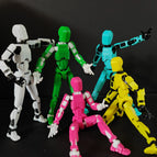 Random color three dolls [color does not repeat] gift gesture +12 weapons(3D printing, spell the finished product hair)