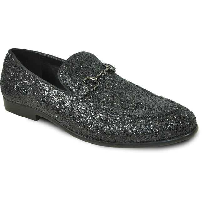 Bravo1 Black Glitter Dress Shoes