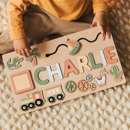 Puzzle Board Wooden Names