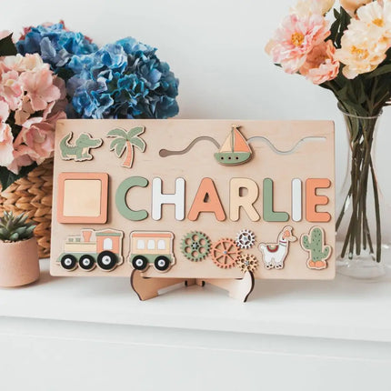 Puzzle Board Wooden Names