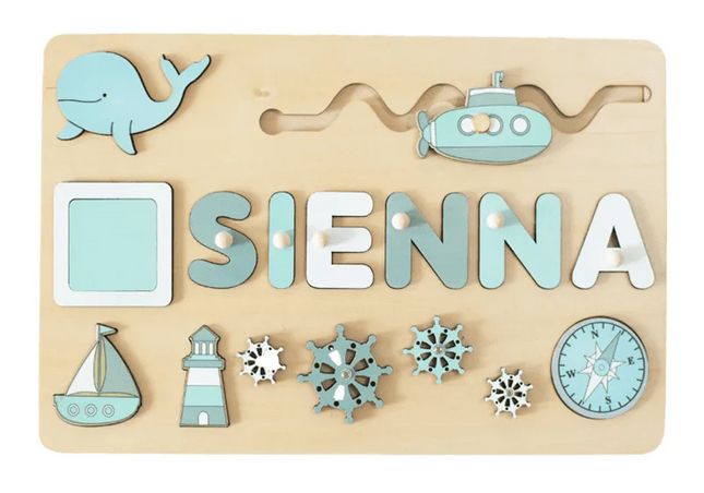 Puzzle Board Wooden Names