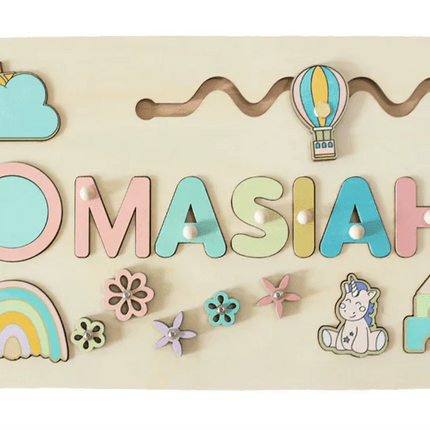 Puzzle Board Wooden Names