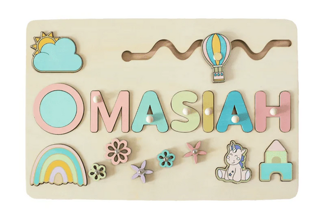 Puzzle Board Wooden Names