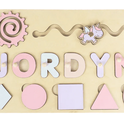 Puzzle Board Wooden Names