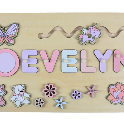 Puzzle Board Wooden Names