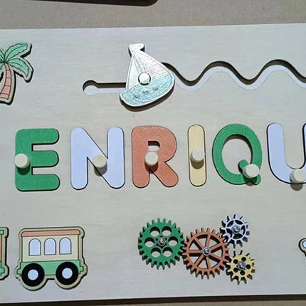 Puzzle Board Wooden Names
