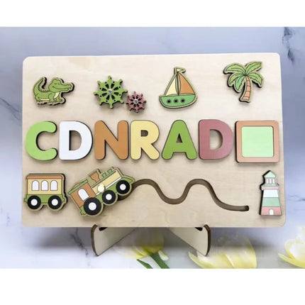 Puzzle Board Wooden Names