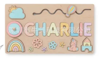 Puzzle Board Wooden Names