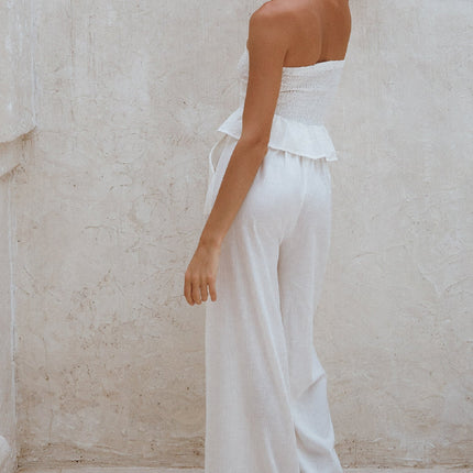 Raya Wide Leg Linen Pants