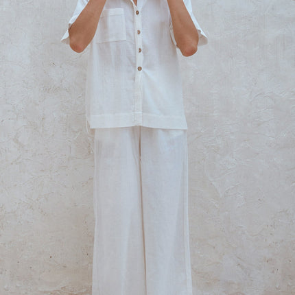 Raya Wide Leg Linen Pants