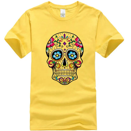 Men's Skull Print Streetwear T-Shirt