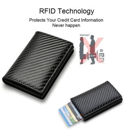 Carbon Fiber RFID Trifold Wallet