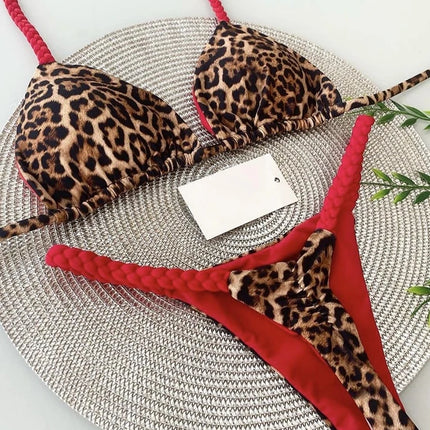 Leopard Print Bikini Set