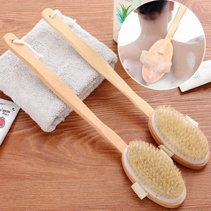 Natural Bristle Back Scrubber Brush