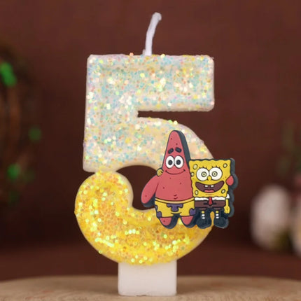 Cartoon Number Birthday Candles
