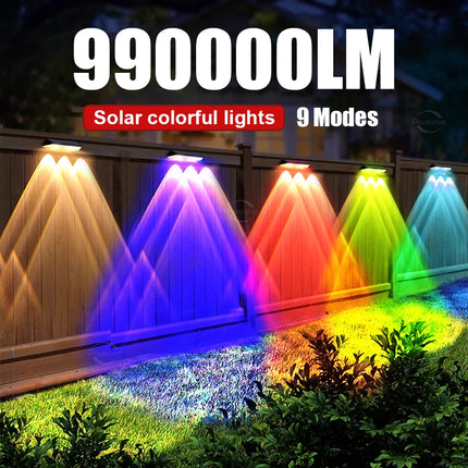 2-Pack Colorful Solar Wall Lights