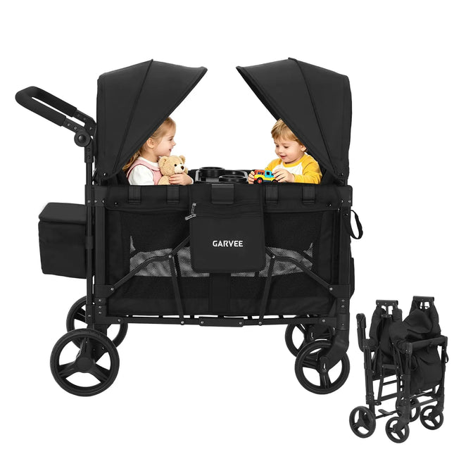 2-in-1 Double Baby Stroller Wagon