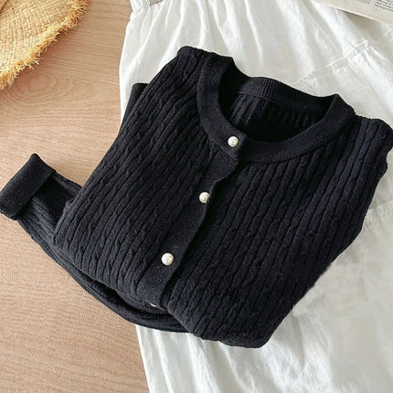 Women's Long Sleeve Knitted Cardigan
