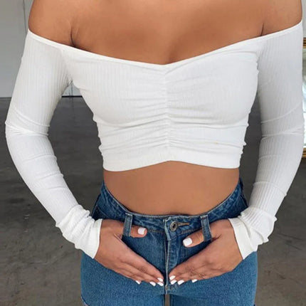 Off-Shoulder Long-Sleeve Top