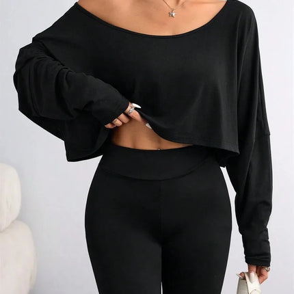 Title: Women's Black Asymmetrical Top