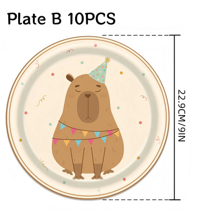Capybara Party Tableware Set