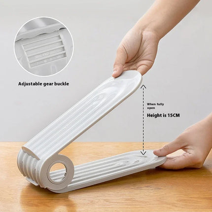 10-Piece Adjustable Double-Layer Shoe Rack