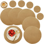 6Pcs 33.5CM Gold 1 / 6 Mats 6 Coaster