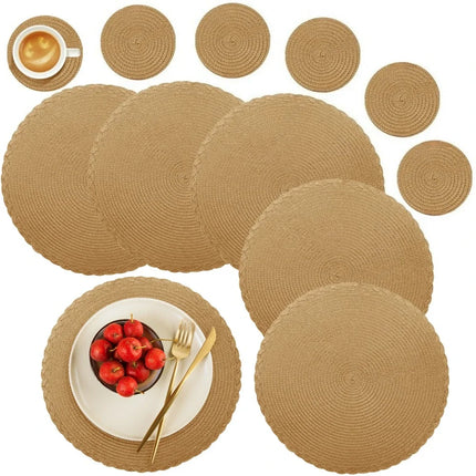 Round Woven Placemat Set