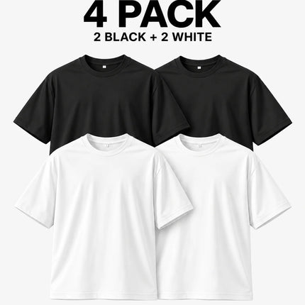 4-Pack Basic Short Sleeve T-Shirts