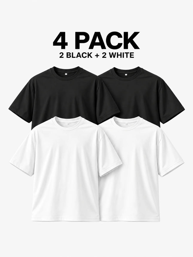 4-Pack Basic Short Sleeve T-Shirts