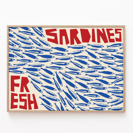 Pink Sardine Canvas Wall Art