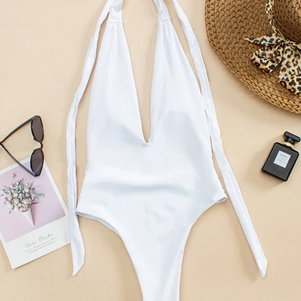 Deep V Backless Swimsuit
