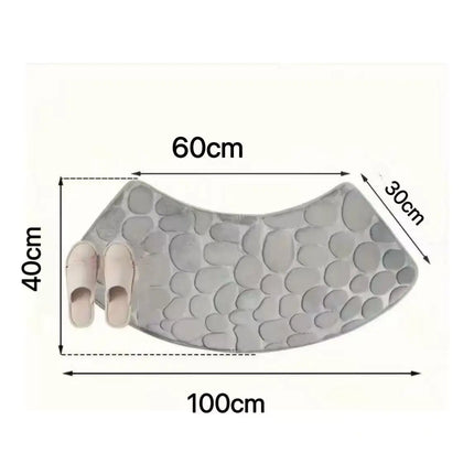 Curved Absorbent Bathroom Mat