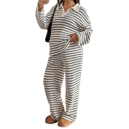 2-Piece Maternity Polo Shirt and Pants Set
