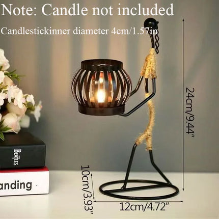 Nordic Abstract Metal Candle Holder