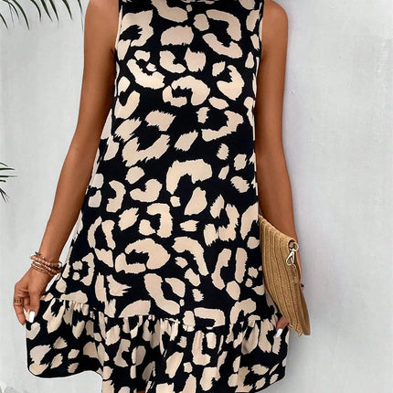 Leopard Print A-Line Mini Dress