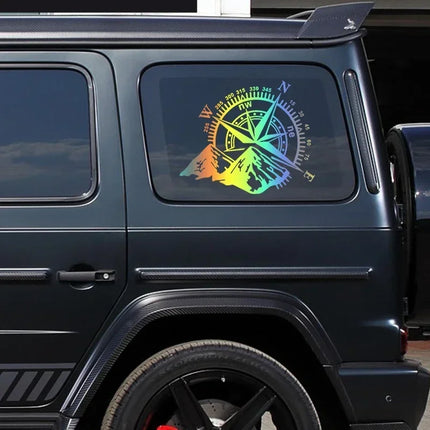 Mountain Compass Vinyl Car Decal