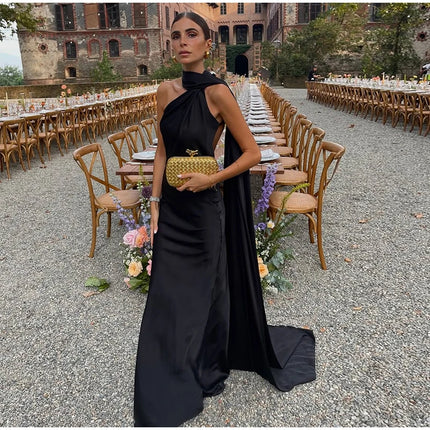 Ribbon Halter Maxi Dress