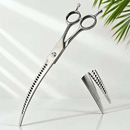 8-Inch Curved Pet Grooming Scissors