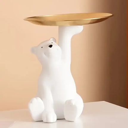 Seated Polar Bear Decorative Storage Tray