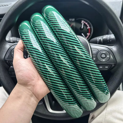 Carbon Fiber Steering Wheel Cover Set – 3 Pieces
