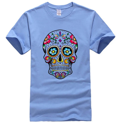Men's Skull Print Streetwear T-Shirt